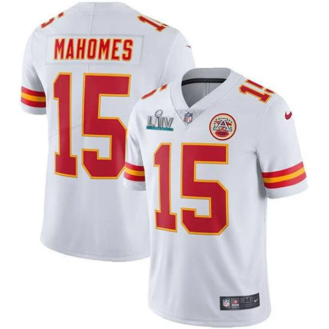 High Quality Kansas City Chiefs NFL Replica Jersey SB Patch White