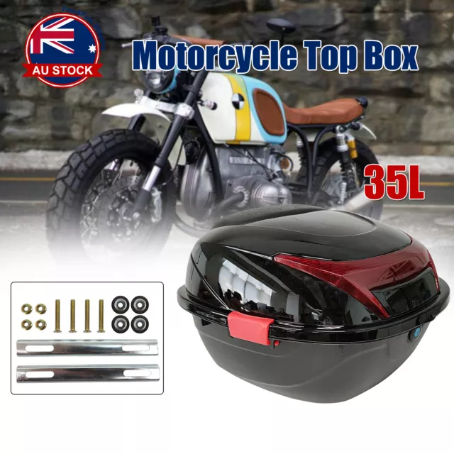 35L Motorcycle Top Box Rear Storage Luggage Scooter Tail Box Universal Case C