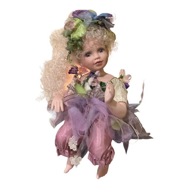 Duck House Heirloom Fairy Porcelain Doll Lamp With Box - "Bubbles" 15" 223/5000