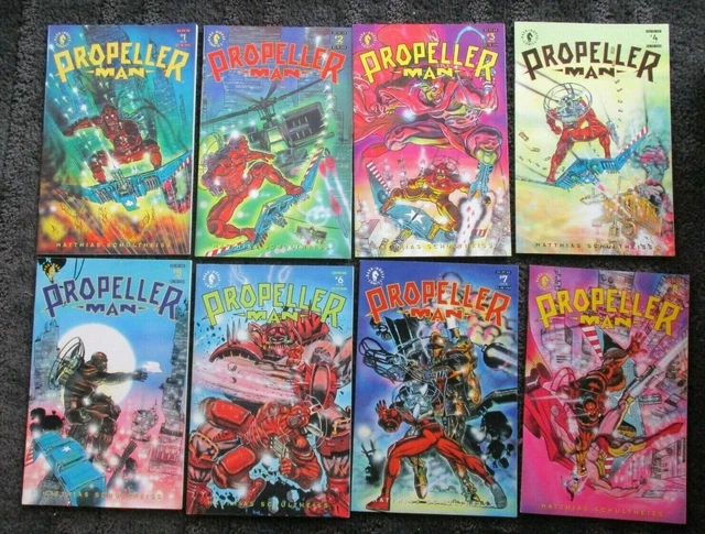 Lot Of 8 Propeller Man Comics 1 2 3 4 5 6 7 8 Dark Horse Nm Near Mint Schultheis
