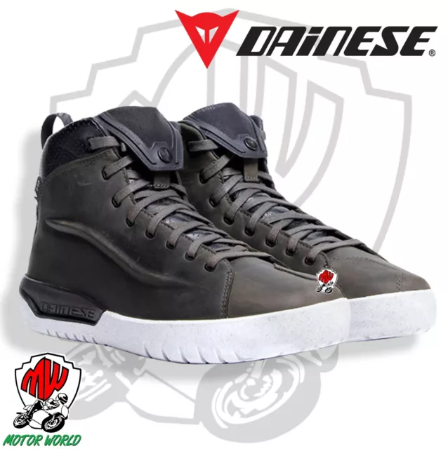 Chaussures Moto Imperméables Dainese Metractive D-Wp Fumée Green Blanc Taille 43