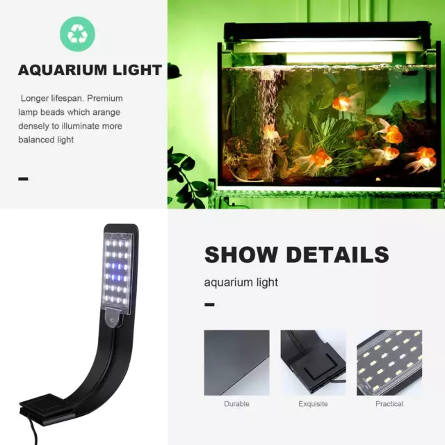 Lumiere Aquarium Lampe LED Eclairage Nano à Clip pour Poisson Plantes