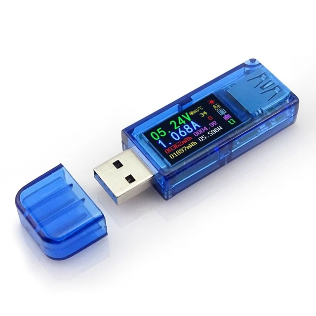AT34 USB 3.0 LCD un Colori Voltmetro Amperometro Tensione Misuratore B3N5