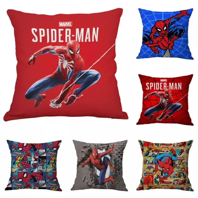 Marvel Spiderman Throw Pillow Case Cushion Cover Sofa Home Office Decor 45*45CM