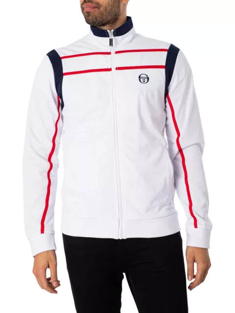 Sergio Tacchini de los hombres Chaqueta deportiva boscanero, Blanco