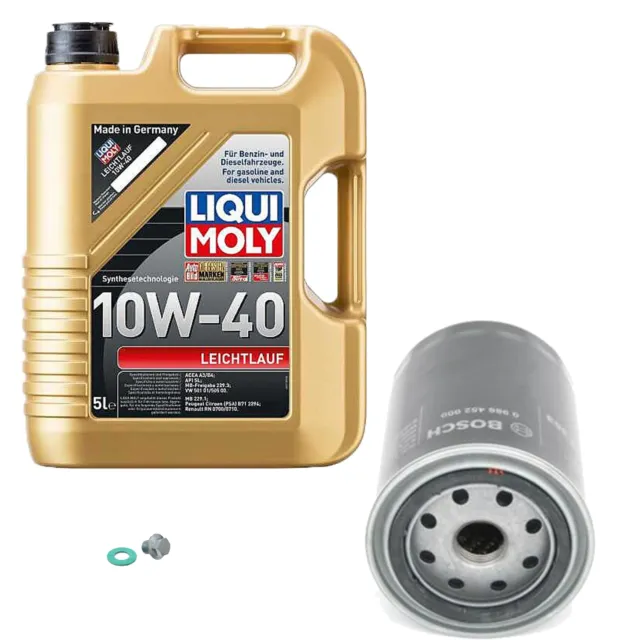 Filtro olio Bosch 5 L Liqui Moly funzionamento leggero 10 W-40 per VW Taro