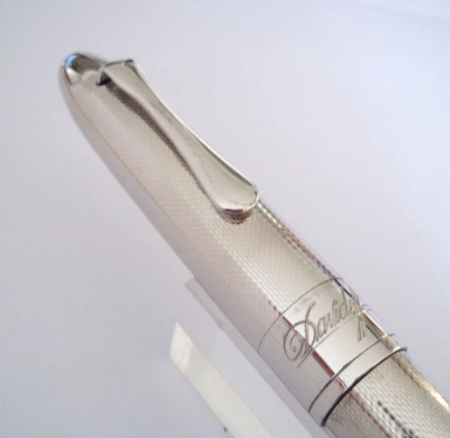 Stylo Roller Parker Prestige 35 Motifs Damiers Argent Massif - Rare Et En Très Bon état