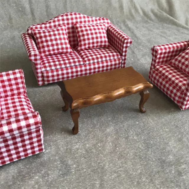 Mini House Ornament 1:12 Furniture Miniature Coffee Table Household