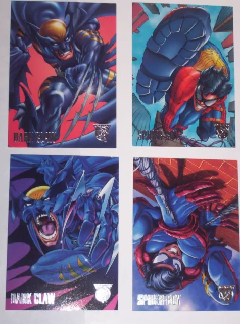 1996 Dark Claw Marvel Vs Dc Amalgam Preview Promo 4 Card Set Wolverine Batman