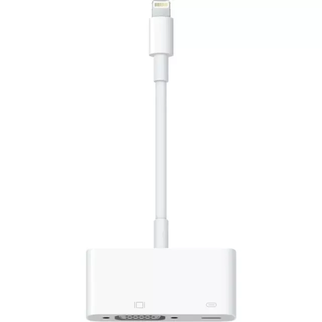 Apple Lightning to VGA Adapter Stecker Adapter für Bildschirm-Wiedergabe weiß