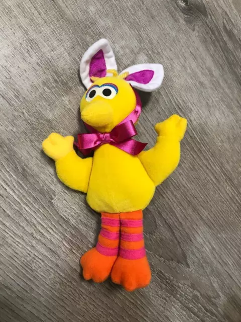 Big Bird SESAME STREET Easter Bunny BIG BIRD Stuffed Animal PLUSH Fisher Price