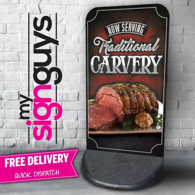 Carvery Pub Food Pavement Sign Outdoor Street Advertising Aboard Ecoflex 2