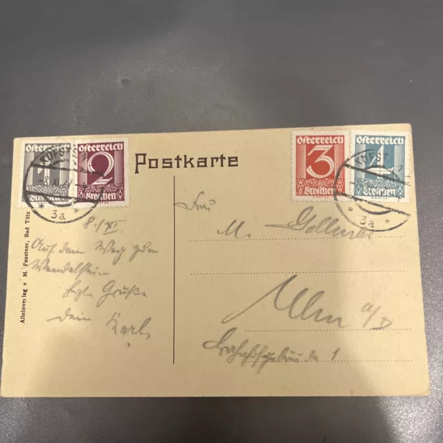 Österr. Bild Postkarte MiF - Kufstein 08.11.1927 - A85