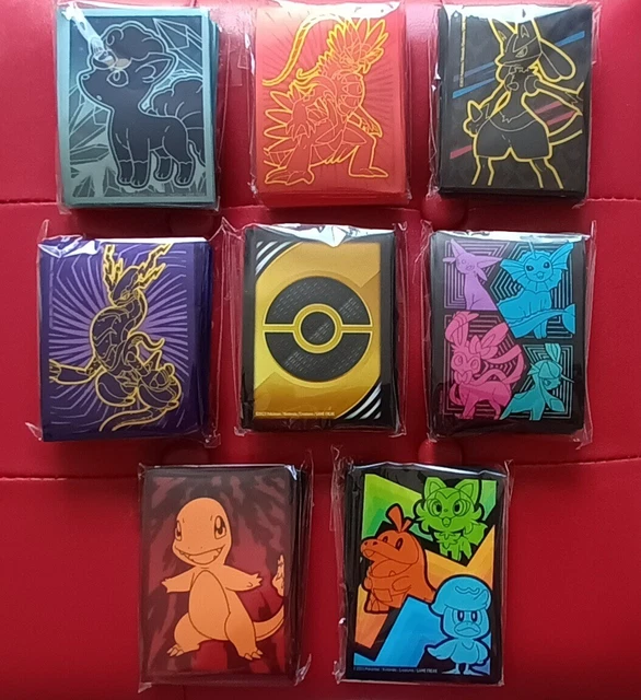 Lot De 8 Paquets De 65 Sleeves Officiel Pokemon Neufs