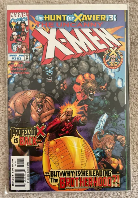 The Uncanny X-Men #363 January 1999 Marvel Comics Hunt For Xavier Professor X