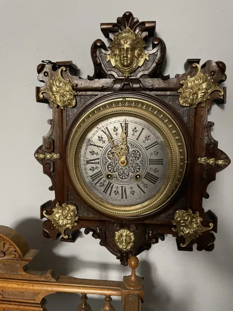 Große Gründerzeit Historismus Uhr vergoldete Bronzen um 1880