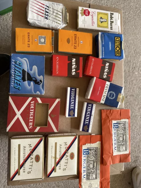 Lote Antiguo Paquetes De Cigarrillos Puros Vacío