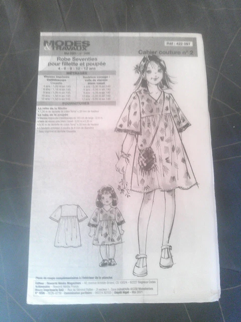 Patron De Couture Modes Et Travaux - Vêtements Pour Poupée - Non Découpé, Complet - 2019