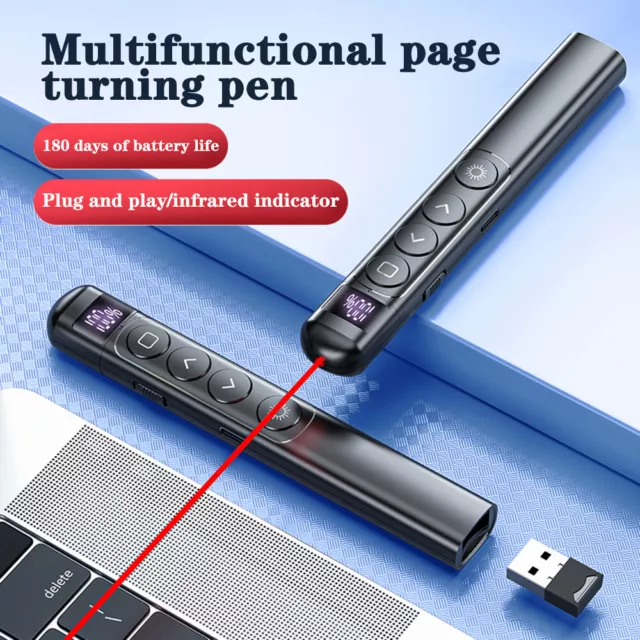 PowerPoint Presentation Presenter Wireless Remote PPT Clicker Pen Power Display 2