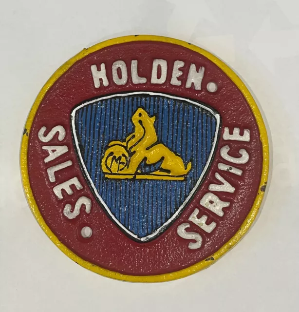 Holden Sales & Service Cast Iron Sign 120mm Diam.