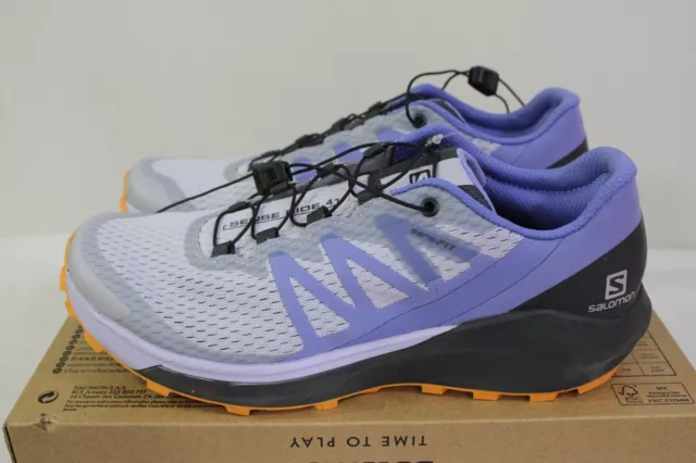 Salomon Sense Ride 4 Women's Trail Running Shoes New Size 8 Purple Orange