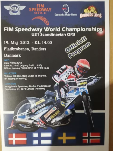 2012 Fim Speedway Under21 World Championship Qualifying round 3 programme Rander