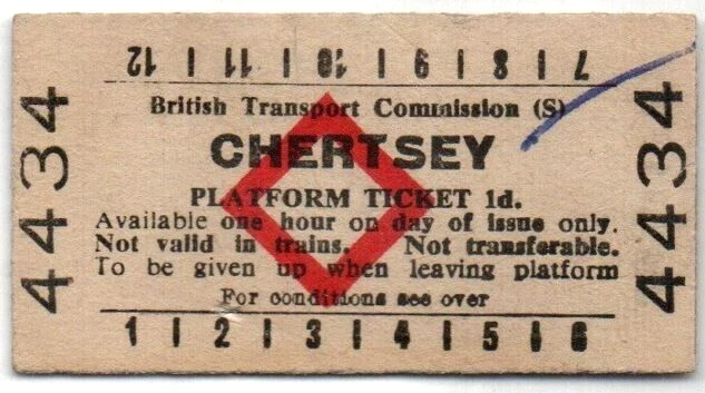 BTC(S) Platform Ticket Chertsey 1d