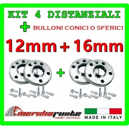 KIT 4 DISTANZIALI X BMW SERIE 3 COUPE (E92) 2006-2012 PROMEX ITALY 12mm + 16mm