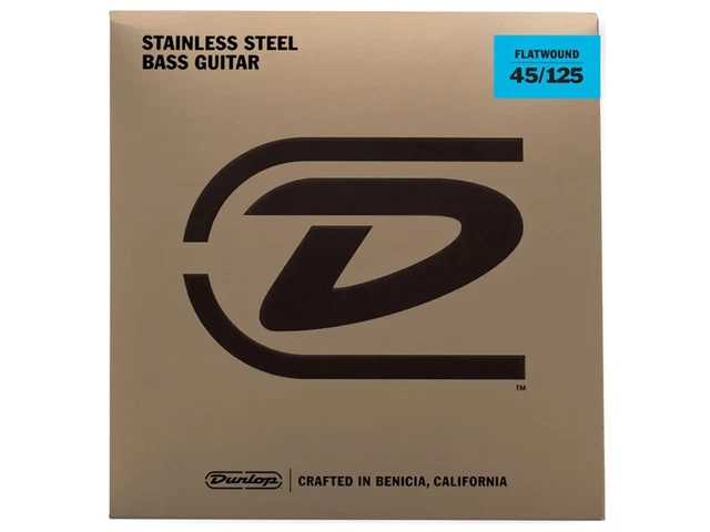 Dunlop 45-125 (5 String) Flatwound Bass Guitar Strings