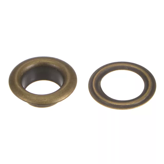 50 juegos de ojales de cobre orificio de 10 mm tono bronce para tela de cuero