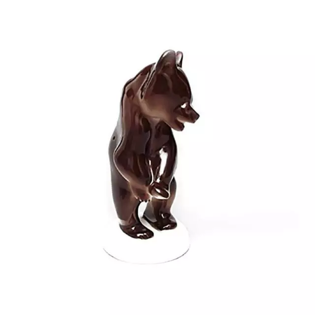 (D) Royalty Porcelain Lomonosov Animal Figurine Brown Bear Cub 5 2/3 Inch