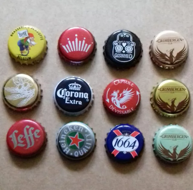 lot de 12 capsules de bière différentes