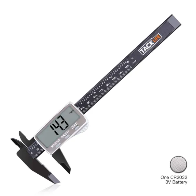 TACKLIFE 150mm/6" Professional Digital Caliper, Large Display, Battery Included
