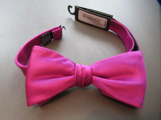 Countess Mara Men's Solid Pre-Tied Bow Tie, Dark Pink, One Size