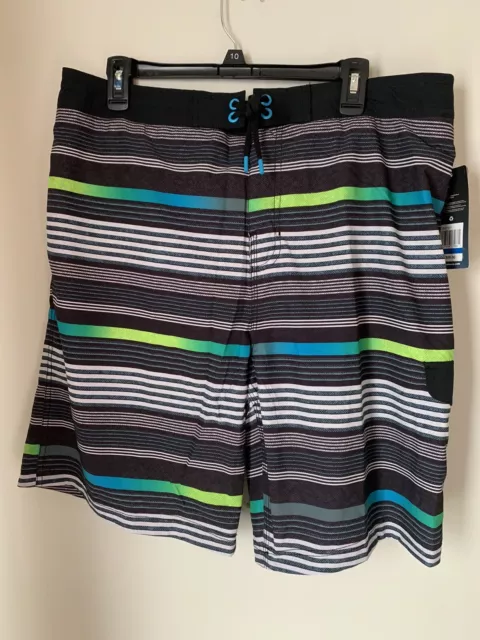 NWT Men's Speedo Ingrain Stripe Board Shorts - XL