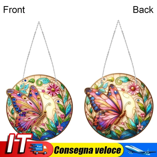 Kit Diamond Painting Pendente Farfalla - Con Diamanti 5D, Catena E Accessori Per Fai Da Te - Foto 11