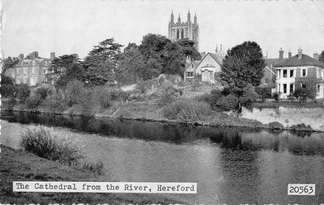 BR94391 the cathedral from the river hereford   uk