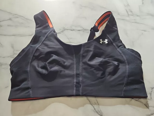 UNDER ARMOUR Heat Gear Scoop Neck Black Activewear Sports Bra Women's Size 34 D