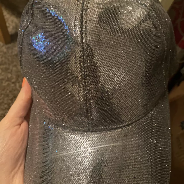 baseball cap silver shiny perfection condition never used outside 2
