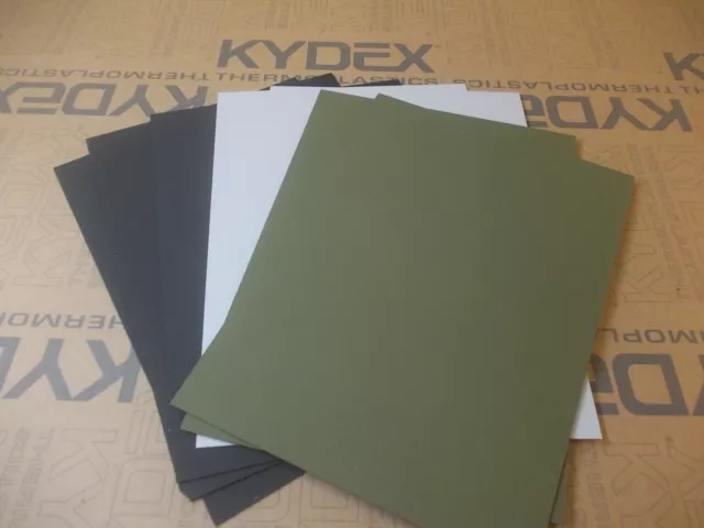 7 Pack 1.5 mm A4 KYDEX T Sheet 297 X 210 3 Black 2 Olive 2 Grey,Holster-Sheath.