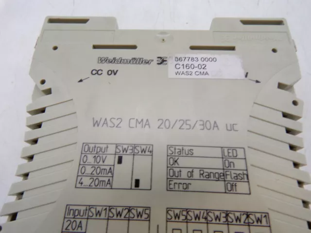 Weidmuller Was2 Cma 20/25/30A Uc Signal Conditioner