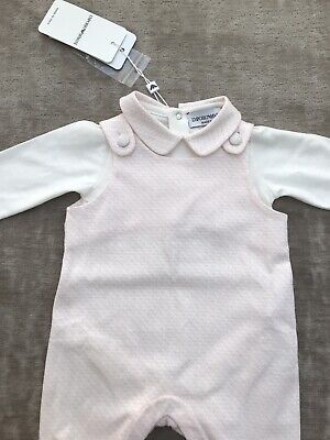ARMANI vestito rosa per neonate età 6 Mesi BNWT RRP £ 170 2