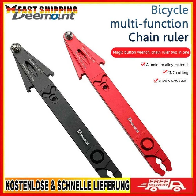 Herramienta de reparación de alicates de cadena de bicicleta Deemount ciclismo 8-12 velocidades regla de cadena para montar