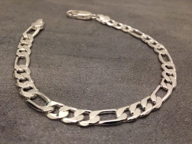 Gourmette, Mens Silver Bracelet New