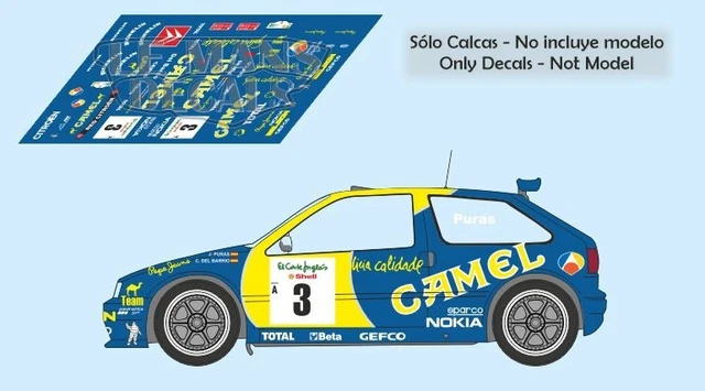 Autocollants Citroën Saxo S1600 Rally Villajoyosa 2001 - Set De Décalques Collection