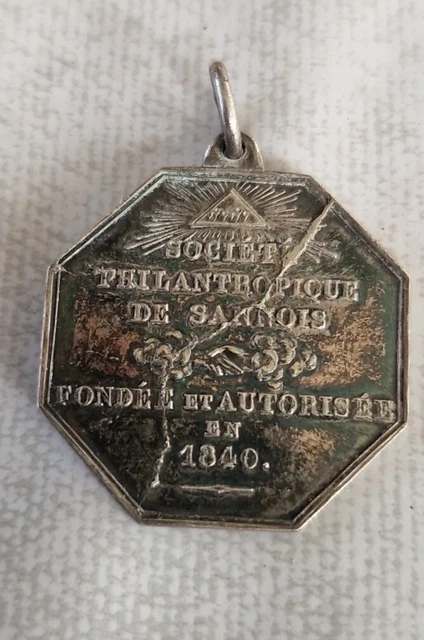 medaille en bronze franc macon G.O.D.F maconnique