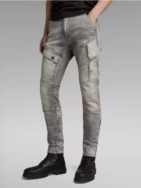 NWT G-Star Raw Men's Airblaze 3D Skinny Fit Jeans, Antic Faded Grey 34 x 32 $250