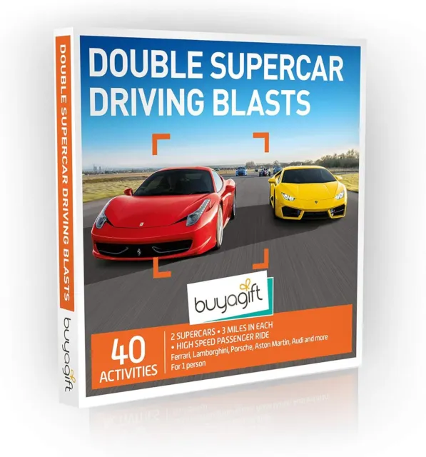 Buyagift Double Supercar Gift Box - 40+ Drives for Car Enthusiasts, UK
