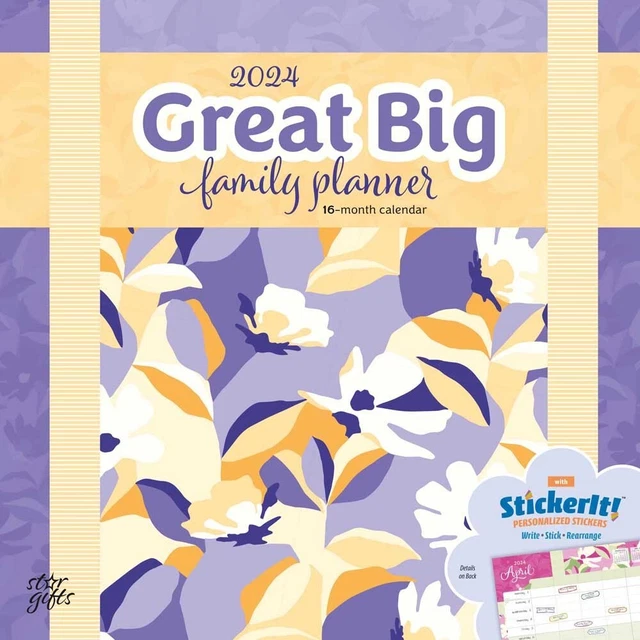 GREAT BIG FAMILY Planner 2024 12x24" Monthly Matte Square Wall
