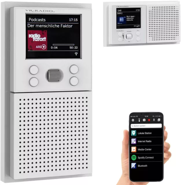 VR-Radio Unterputzradio Unterputz-Wlan-Internetradio avec Bluetooth & Écran